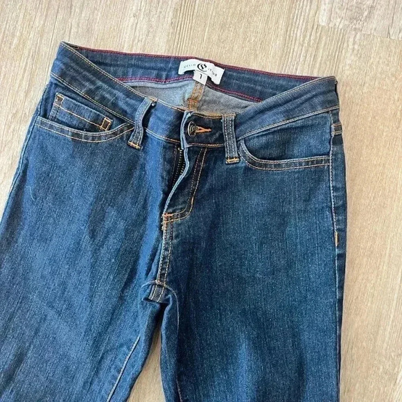 Womens Cello Dark Denim Skinny Jeans - 1 - Picture 2 of 7